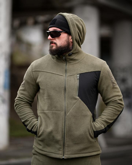 Флісовий спортивний тактичний костюм TARANTUL oliva/black Т46552 Одеса - фото 9