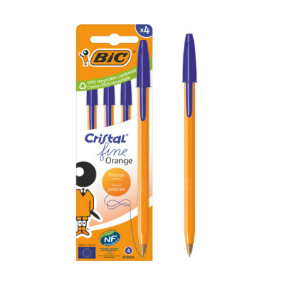 Ручка масляна Bic Оранж, синя, 4 шт (bc516336) Вінниця - фото 1