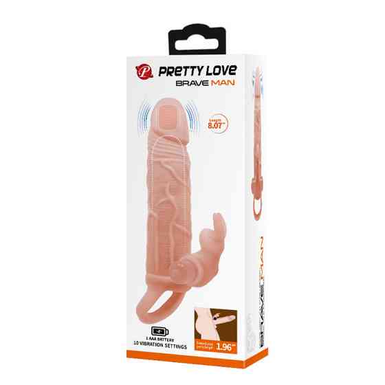 Насадка на пенис BAILE BRAVE MAN 10 Vibraton Sex Aura Киев