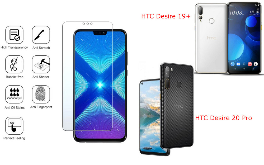 Защитное стекло NeoGlass для HTC Desire 19+, Desire 20 Pro – ультрапрозрачное и устойчивое Киев - изображение 4
