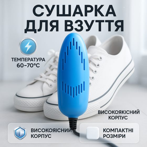 Электрическая сушилка для обуви SHOES DRYER, 220V / Электросушилка для сушки обуви. Цвет: голубой KS-60 Львов