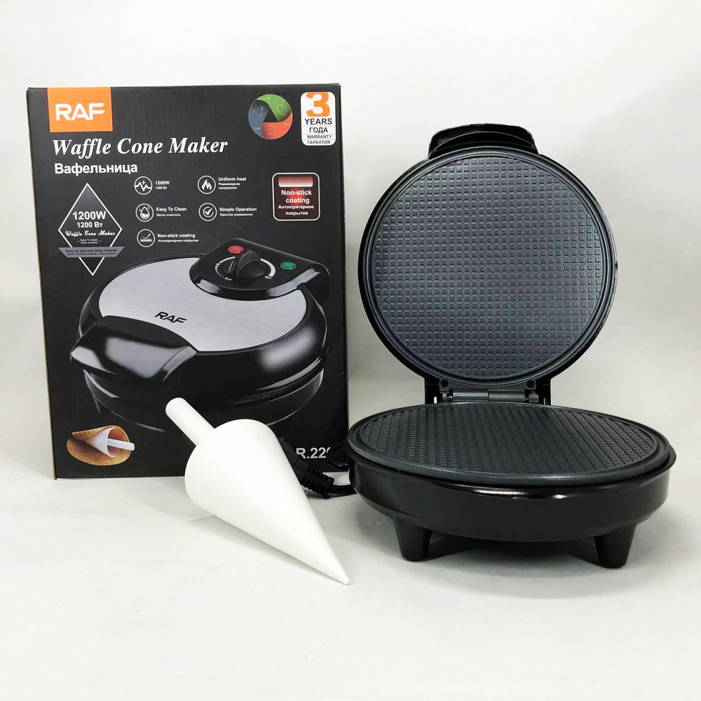 Багатофункціональна вафельниця RAF R.220 1200 Вт, Компактна електрична вафельниця YC-47 Львів - фото 14