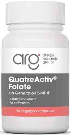 Фолієва кислота 5-MTHF Allergy Research Group QuatreActiv Folate 90 капс Київ
