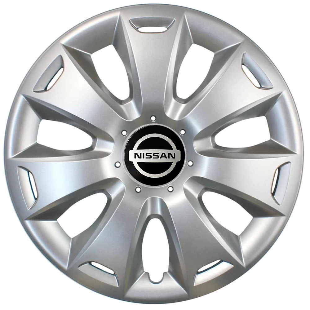 Автомобильные модельные колпаки R16 Nissan 417 4шт, SJS, серебряные Киев - изображение 1