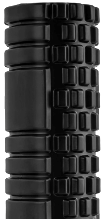 Массажный ролик для спины и тела, Ролик для йоги PowerPlay 45x14см черный Киев