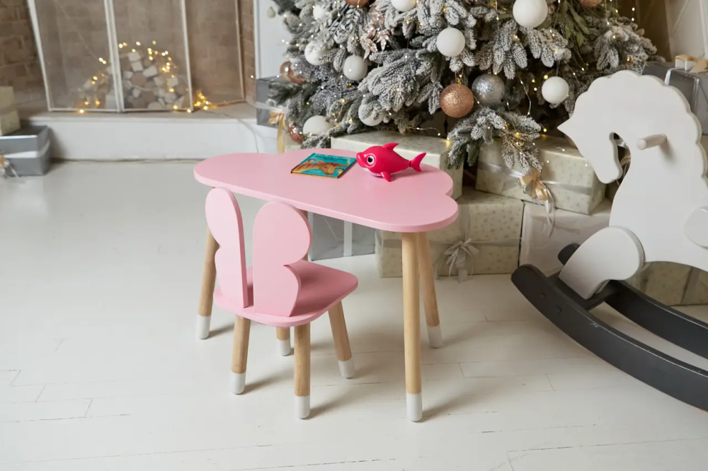 Дитячий столик Хмара (Рожевий) та стільчик Метелик (Рожевий) Київ - фото 7