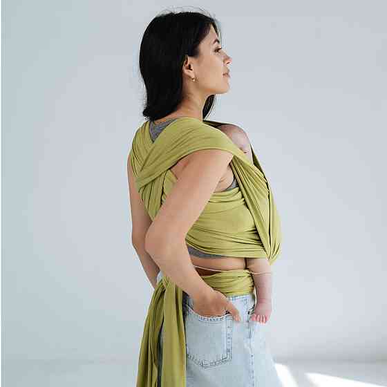 Трикотажний слінг-шарф Love & Carry - Васабі PLUS(модал) Київ