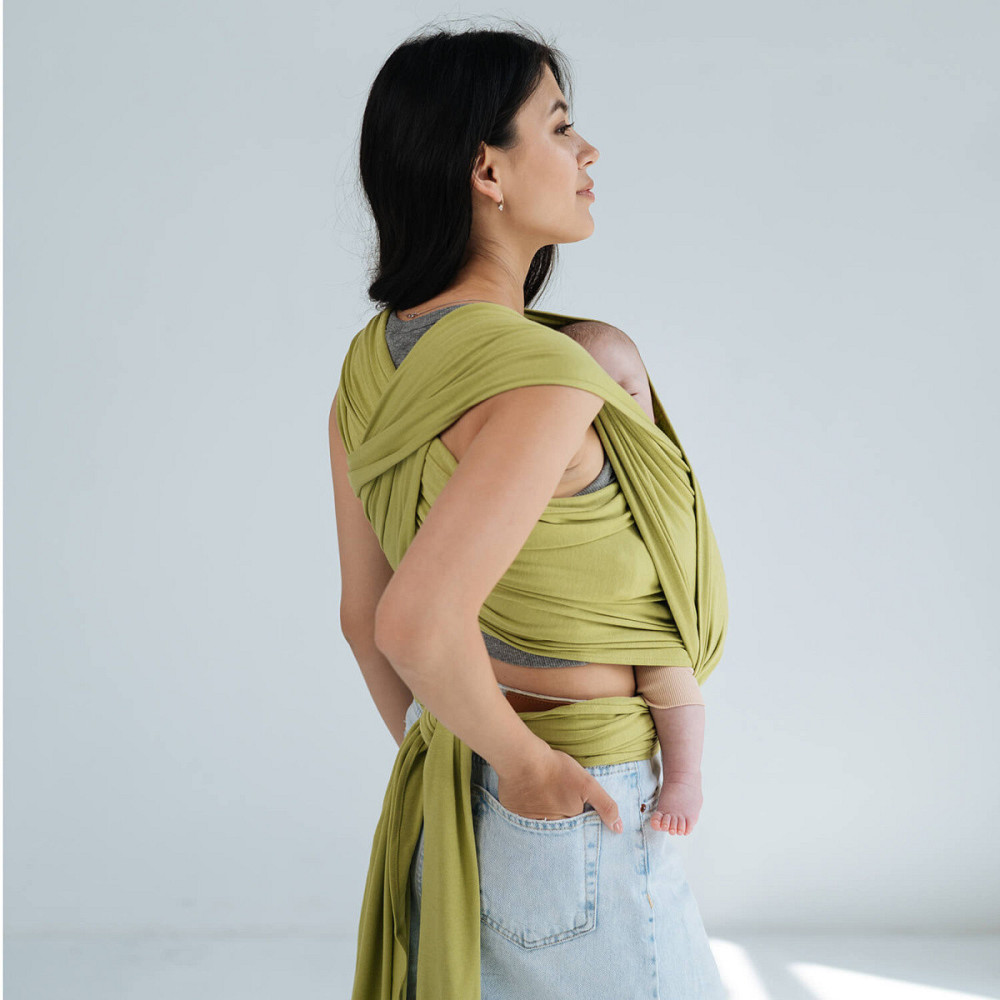 Трикотажний слінг-шарф Love & Carry - Васабі PLUS(модал) Київ - фото 3