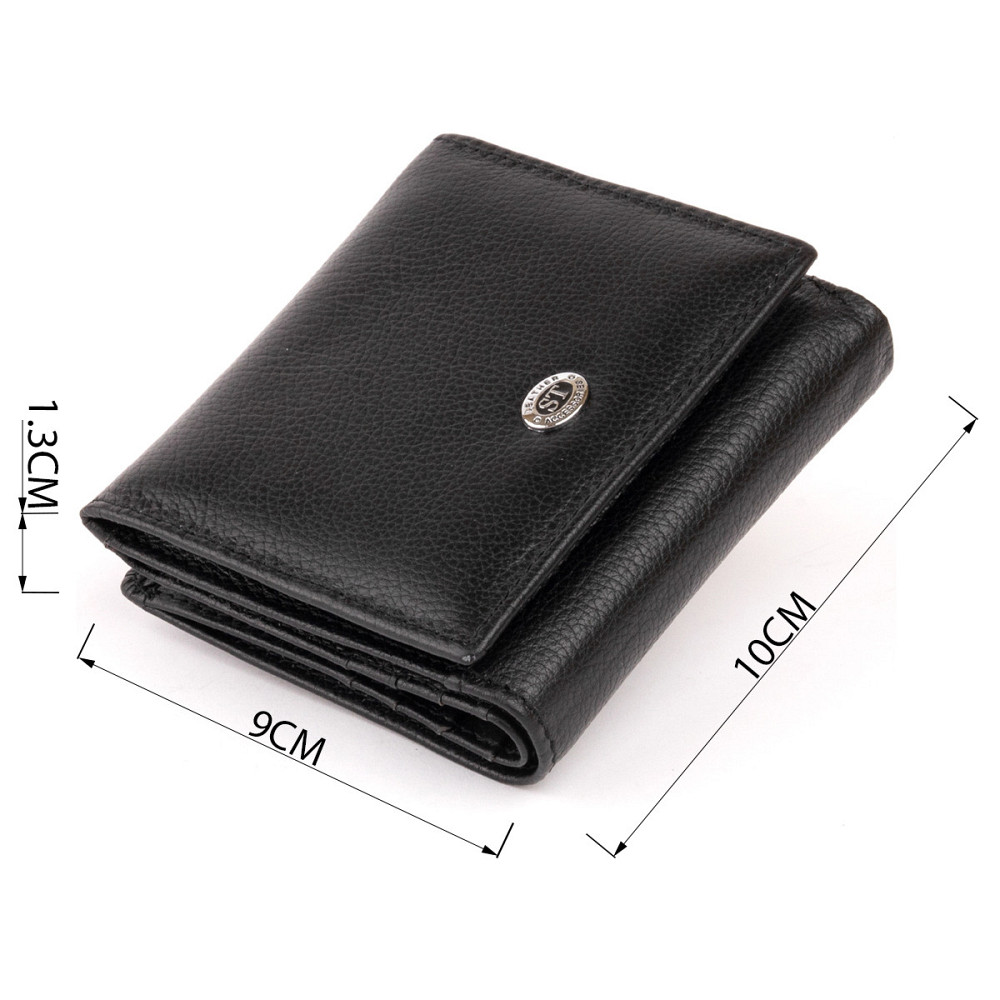 Компактный кошелек женский ST Leather 19256 Черный Киев - изображение 3
