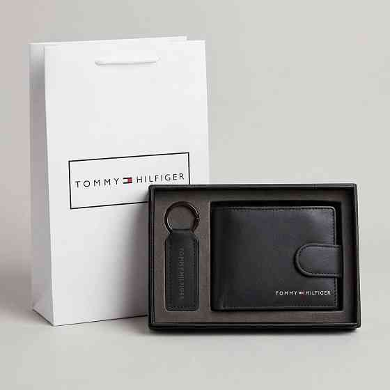 Мужской брендовый кошелек на застежке Tommy (3306-2) Киев