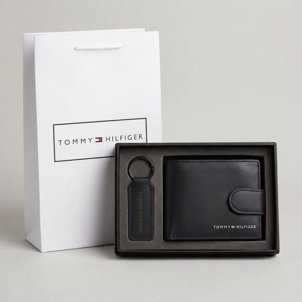 Мужской брендовый кошелек на застежке Tommy (3306-2) Киев - изображение 3