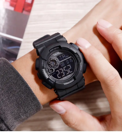 Мужские наручные спортивные часы Skmei 1583 (Черный с черным) Киев