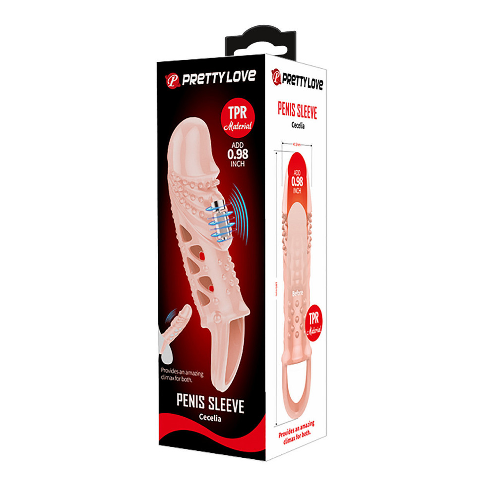 Насадка на член - Pretty Love Cecelia Vibrating Penis Sleeve Flesh Sex Aura Киев - изображение 10