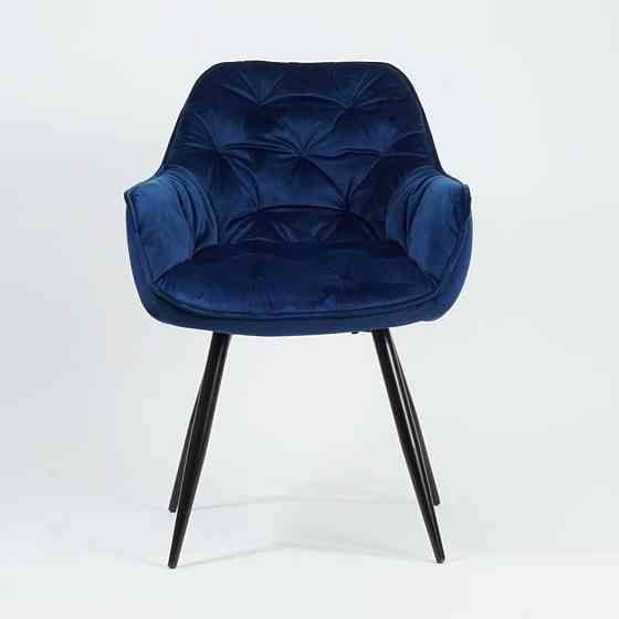 Стілець CHERRY VELVET чорний каркас/синій BL.86 Київ