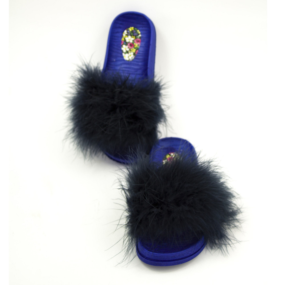 Детские шлепанцы девочка PaGo Пушистики лето синий Одесса - изображение 5