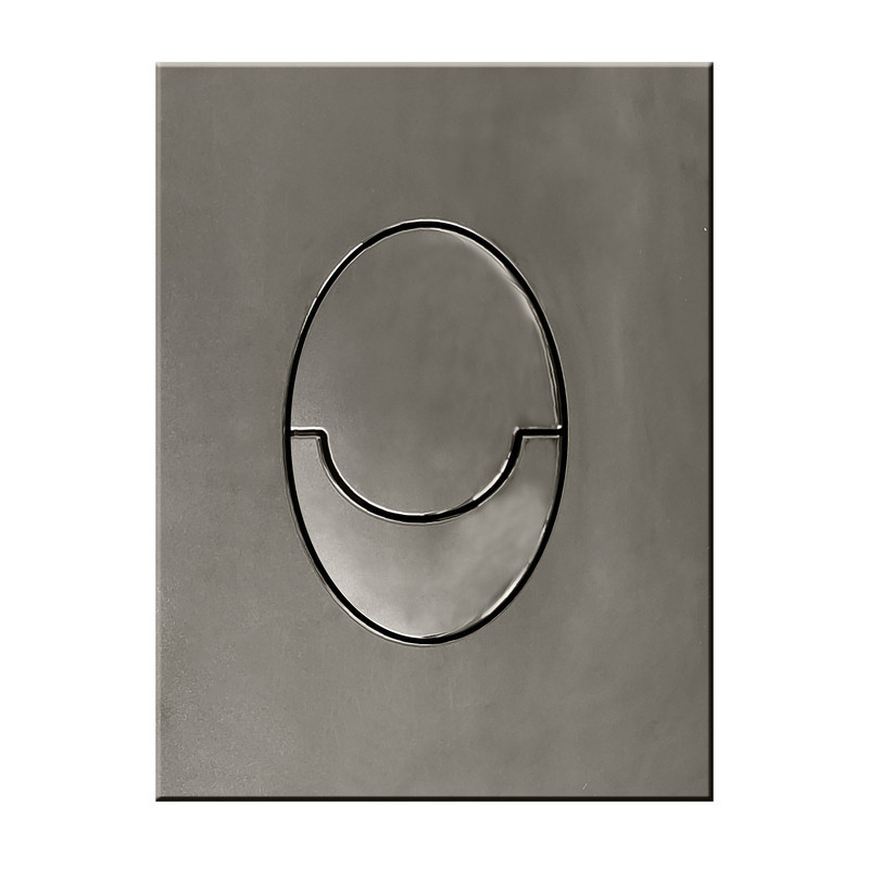 Панель смыва пластиковая Koer KT-0606-07 157x198x3mm, закругленная кнопка (цвет графит) (KR5712) Киев - изображение 4