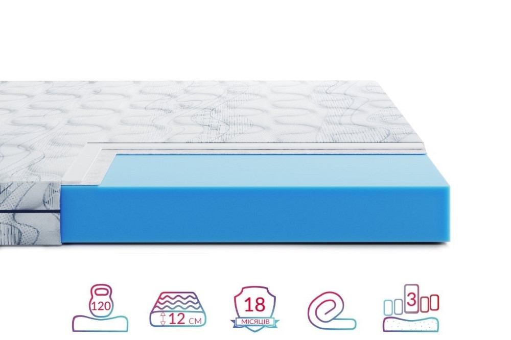 Ортопедичний матрац Largo Opti Slim New/Ларго Опті Слім Нью (безпружинний) ТМ Нighfoam 80х150 Харків - фото 1