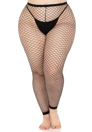 Панчохи Leg Avenue Industrial Net footless tights Black 1X/2X Львов