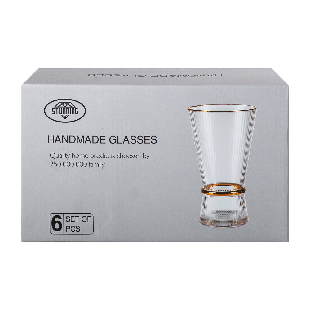 Yiwu Набір з 6 склянок, 400 мл, для лимонаду, води, соку та коктейлів HP-16-9 Коломия - фото 4