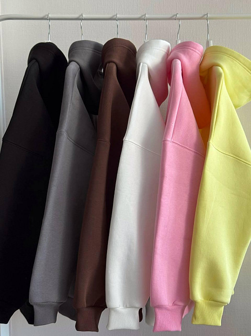 Жіноче базове оверсайз худі турецьке тринитка пін'є Рожевий Одеса - фото 5