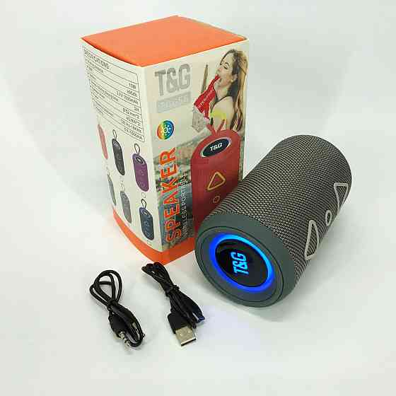 Bluetooth колонка з різнокольоровим підсвічуванням зі стереозвуком TG656, Гучна Bluetooth колонка TN-33 Івано-Франківськ
