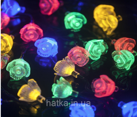 Садовая гирлянда Sirius SL2885M 580 см на солнечной батарее роза Киев