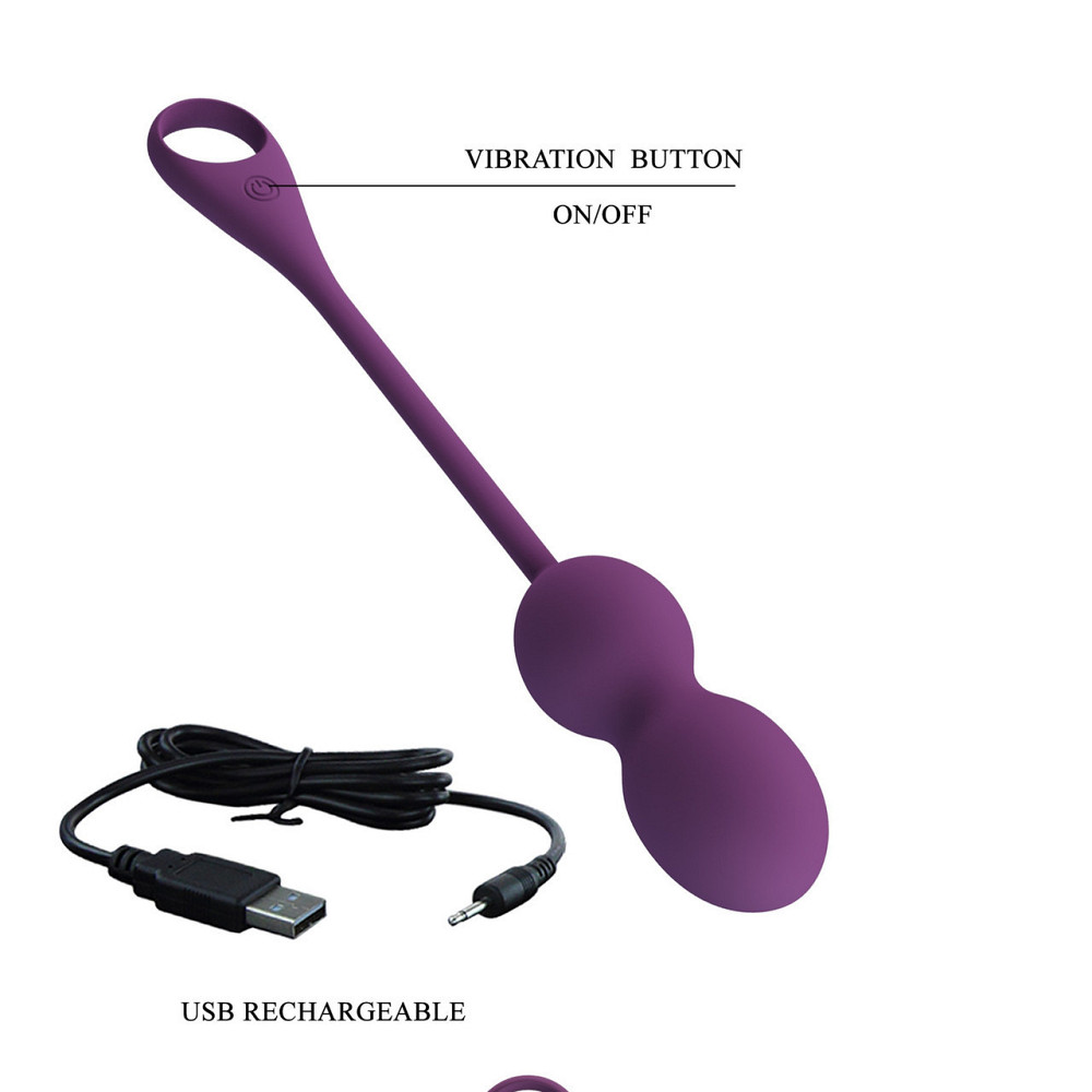Вагинальные шарики Pretty love Elvira dark Purple, 12 vibration functions Mobile APP Long-distance Co Sex Aura Киев - изображение 6