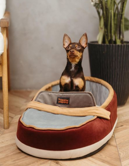 Лежак для собак і котів Happy Peppy (Хеппі Пеппі) Slipper Коричневий з бежевим Запоріжжя - фото 4