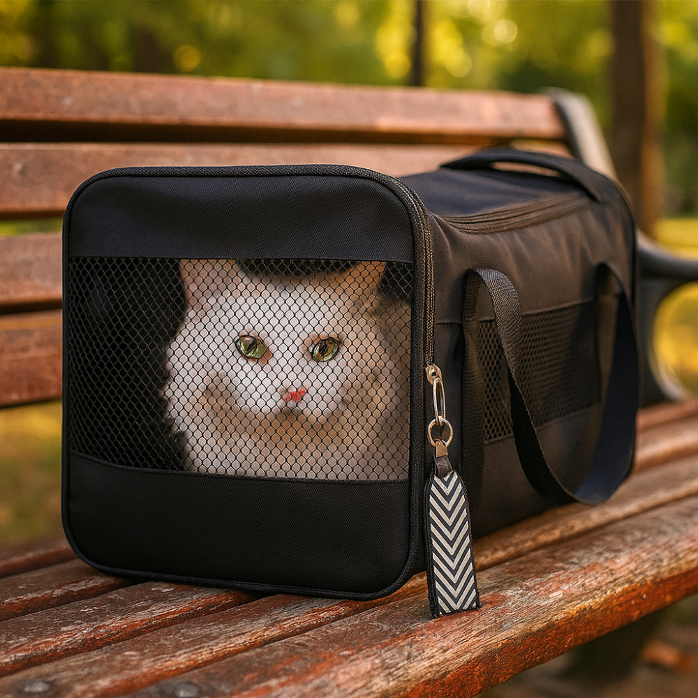 Сумка-переноска Trixie Раян для собак 30 х 30 х 54 см чорна Київ - фото 1