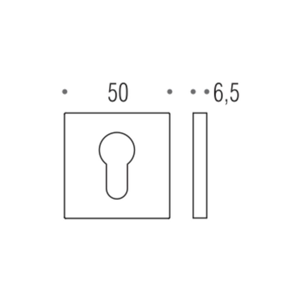 Накладка Colombo FF 23 кл мат хром Dea, Electra, Ellese (6 мм), Isy (6 мм), Zelda (6 мм) Киев - изображение 2