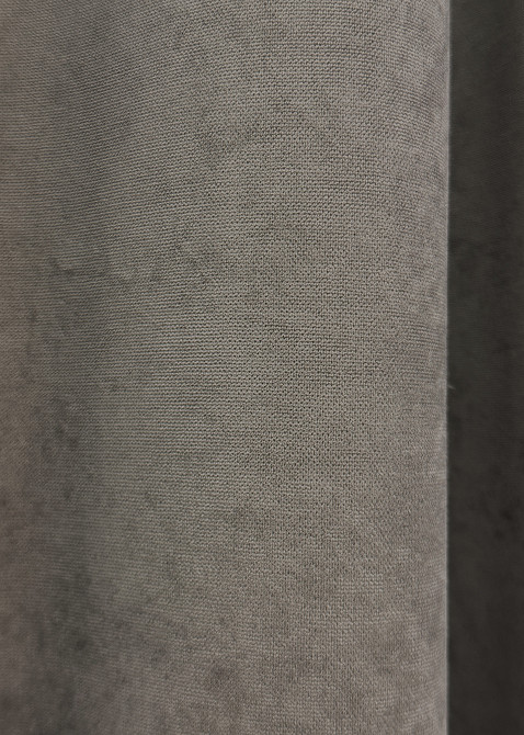 Комплект готовых штор VR-Textil Микровелюр Petek YL № 1710ш Серо-коричневый 100х290 см 2 шт (31-813) Киев - изображение 8