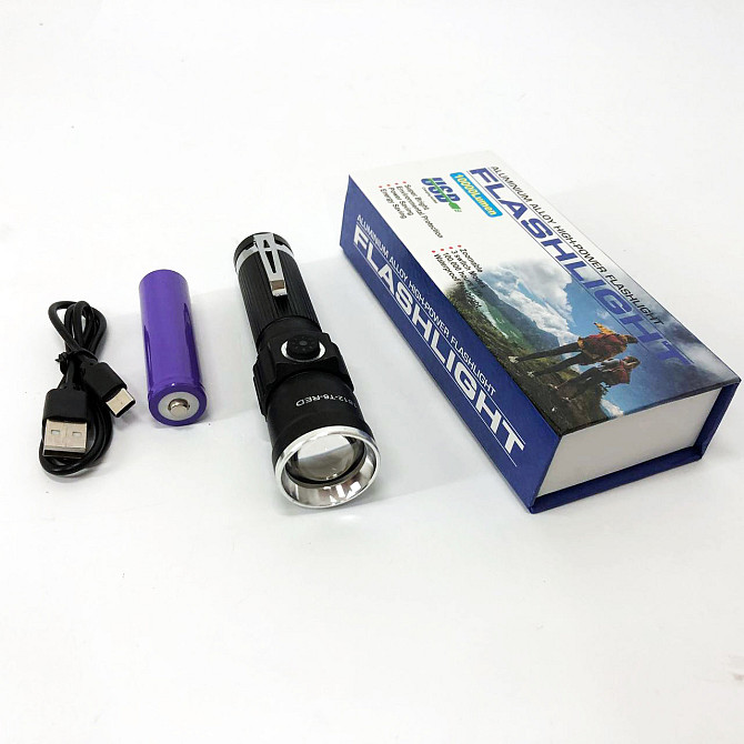 Ліхтар акумуляторний світлодіодний потужний PLD-1812-T6, Ударостійкий водонепроникний ліхтар WD-63 Київ - фото 9