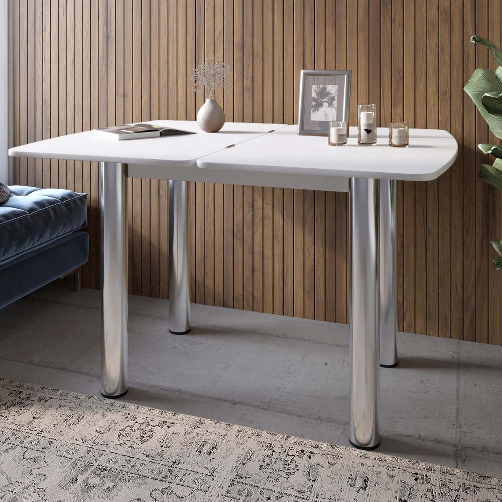 Обеденный стол раскладной LION Нота Нимфея Альба 60x90/90x120 (LION-041286) Львов - изображение 1