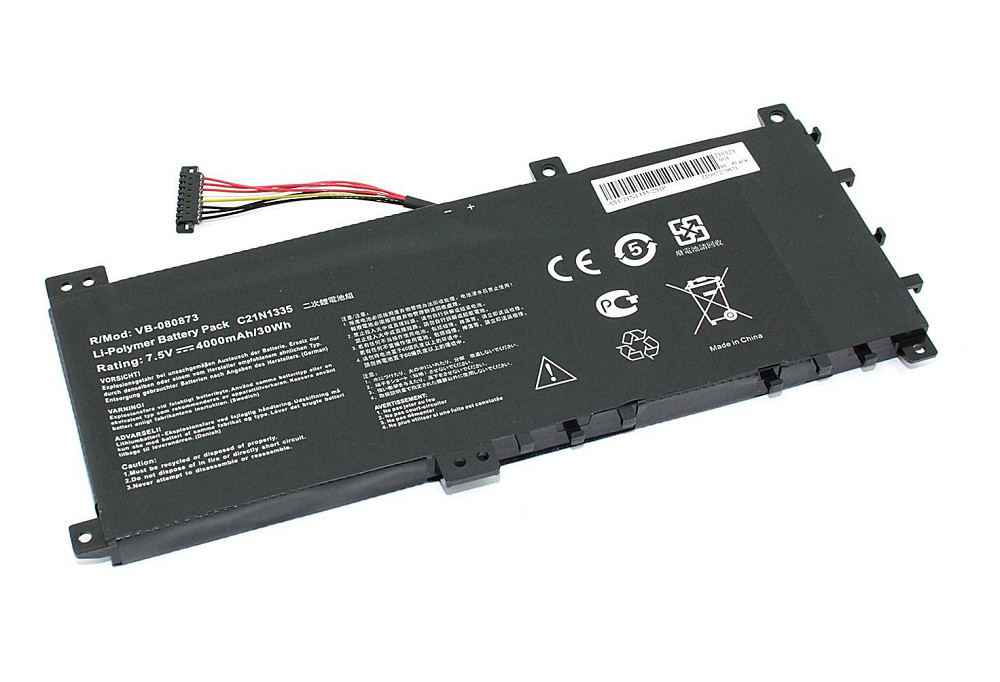 Аккумулятор для ноутбука Asus C21N1335 VivoBook S451 7.5V Black 4000mAh OEM Вінниця - фото 1
