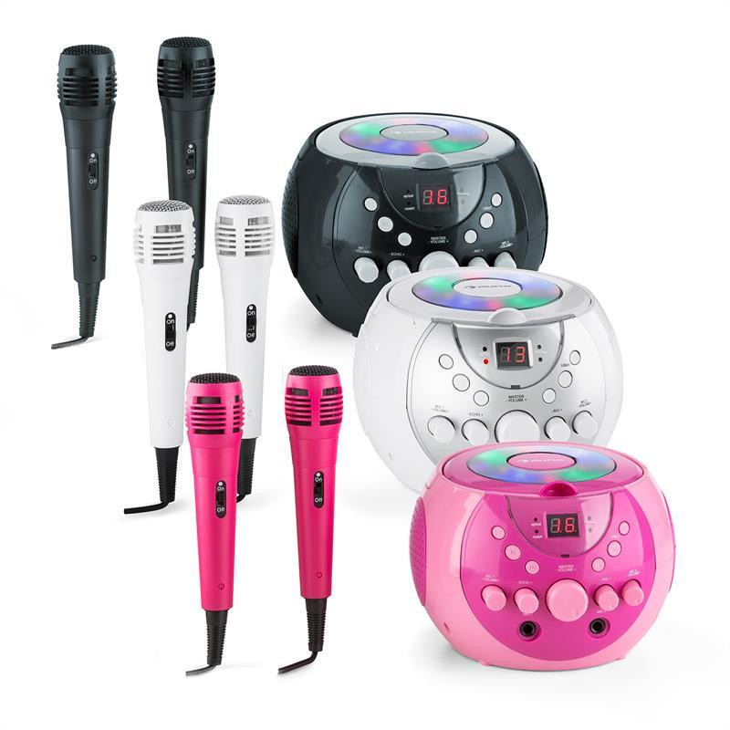 Портативна караоке-система SingSing LED На батарейках 2 мікрофони Рожевий (Німеччина, читати опис) Рівне - фото 7