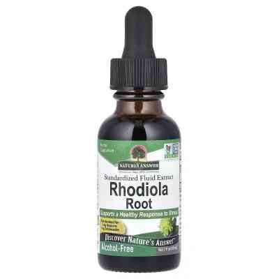 Травы Nature's Answer Экстракт корня родиолы без спирта, Rhodiola Root, 30 мл (NTA-00663) Винница