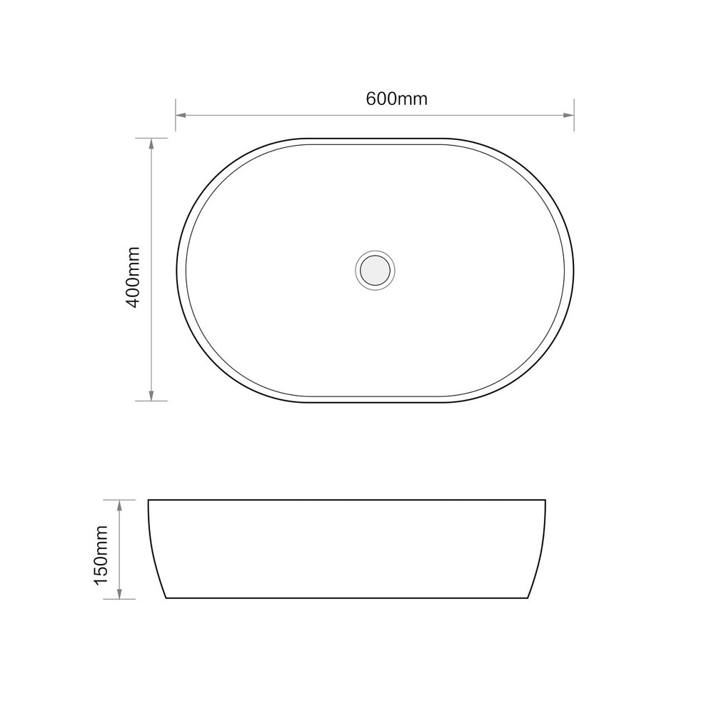 Раковина накладна MIXXUS PREMIUM ELLIPSE-0105 600х400х150mm   ( MP6563 ) 31140 Харків - фото 8