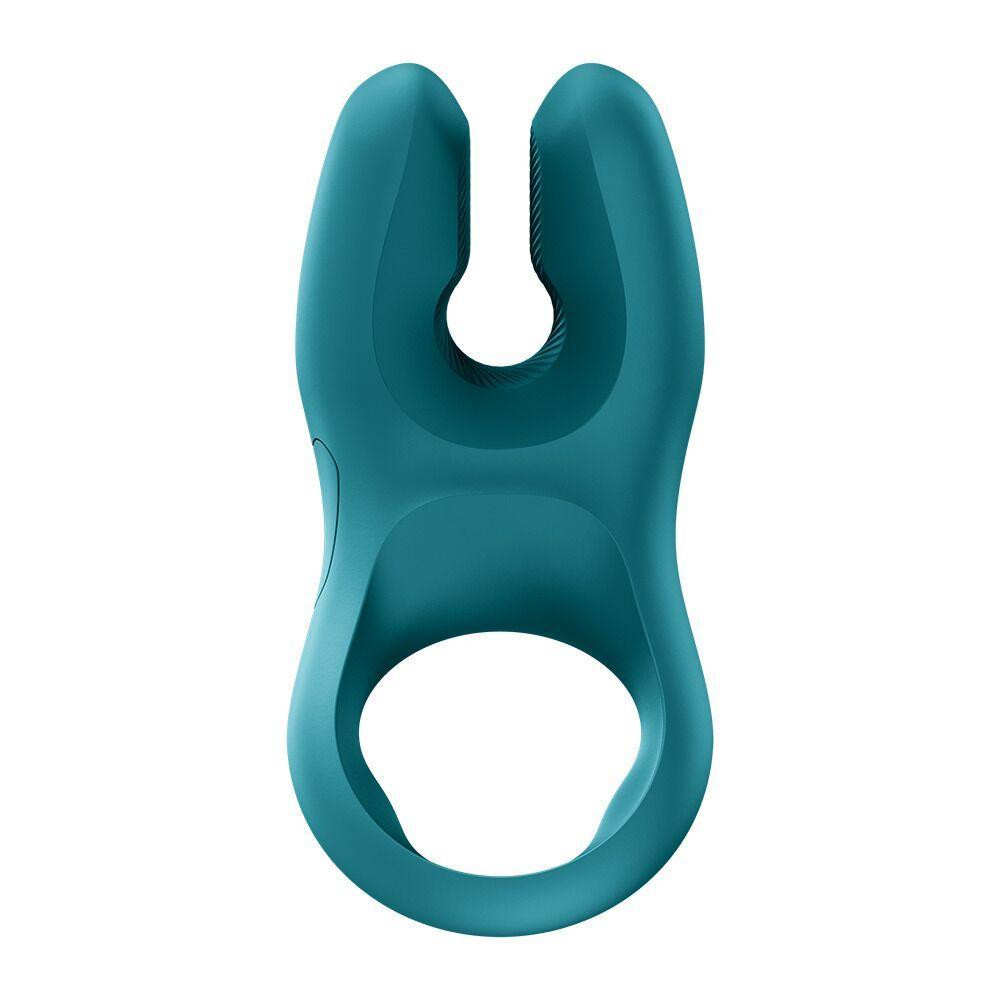 Эрекционное виброкольцо с двойной стимуляцией клитора Fun Factory NŌS PRO Bottle Green, 2 мотора Sex Aura Киев - изображение 4