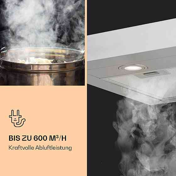 Вытяжка Zarah 90 90см вытяжной воздух: 600 м³/ч LED нержавеющая сталь (Германия, читать описание) Ровно