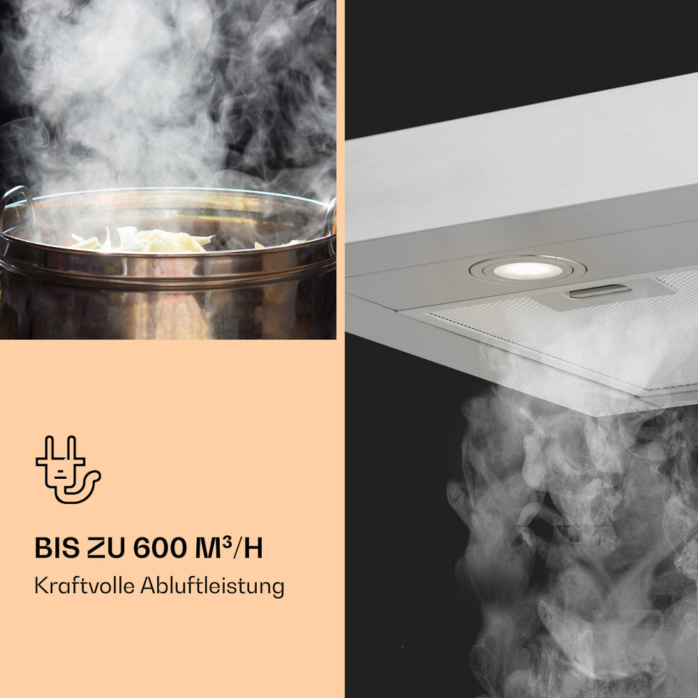 Вытяжка Zarah 90 90см вытяжной воздух: 600 м³/ч LED нержавеющая сталь (Германия, читать описание) Ровно - изображение 4