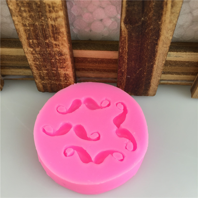 Силиконовый молд Усы 45 мм розовый Киев - изображение 6