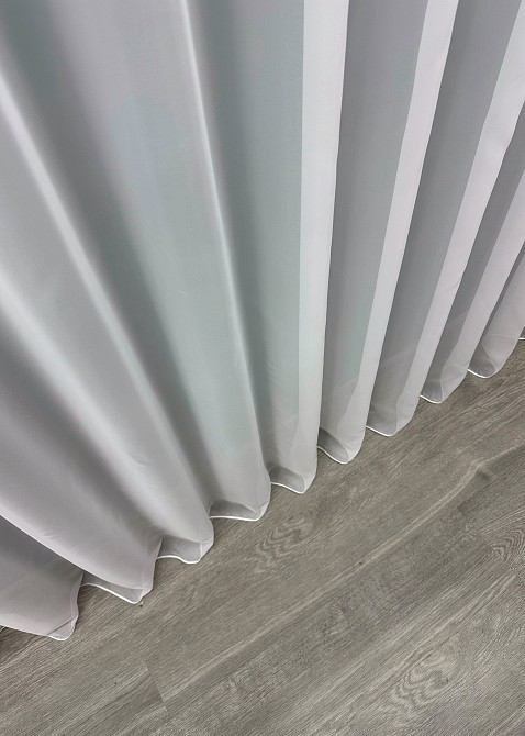Тюль VR-Textil Вуаль 1795т Шифон однотонный Молочный 400х270 см (43-260) Киев - изображение 8
