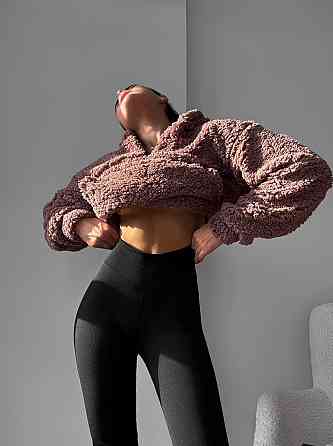 Стильный женский теплый костюм двойка Тедды,рубчик плотный с начесом мокко, 46/48 Одесса