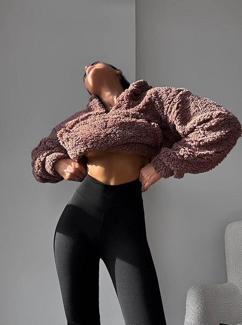 Стильний жіночий теплий костюм двійка Тедди, рубчик щільний із начосом моко, 46/48 Одеса - фото 5