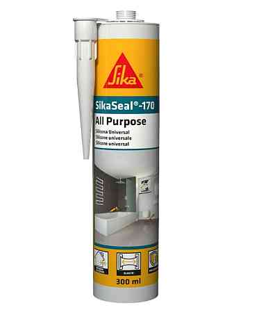 Силіконовий герметик Sika SikaSeal®-170 для загального та санітарного застосування прозорий 300 мл Киев
