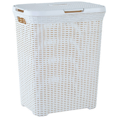 Корзина для белья Алеана Ротанг Белая роза 50 л (алн 1122098/біла роза) Винница - изображение 1
