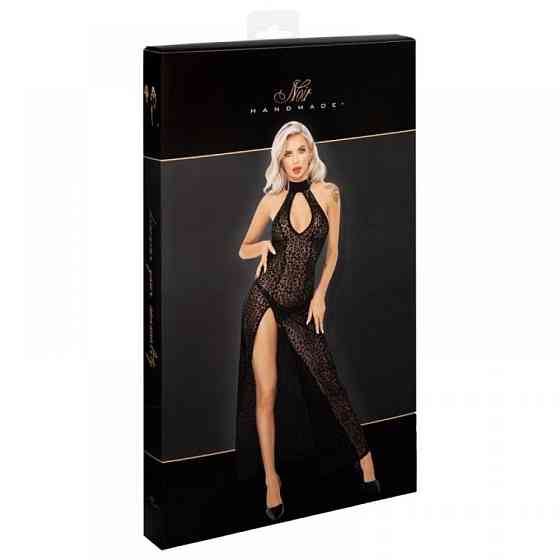 Сексуальное длинное леопардовое платье Noir Handmade F288 Noir Dress long - black - L Sex Aura Киев
