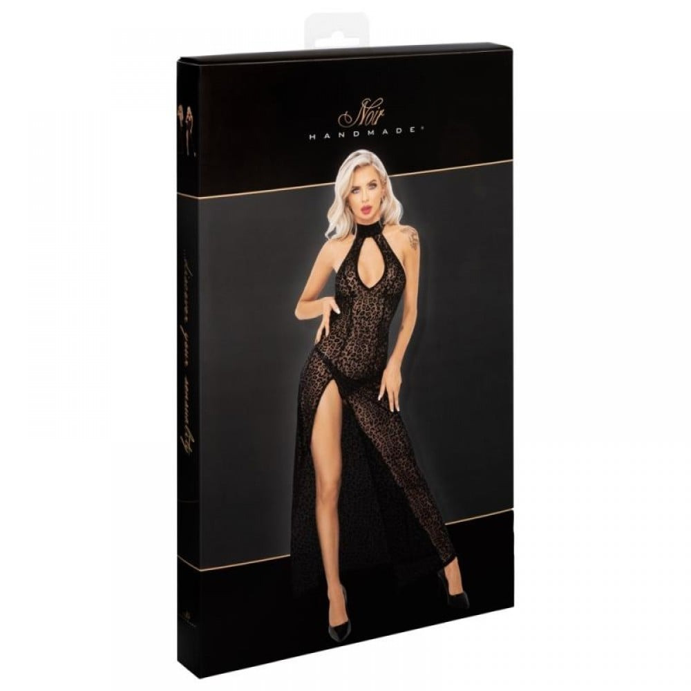 Сексуальное длинное леопардовое платье Noir Handmade F288 Noir Dress long - black - L Sex Aura Киев - изображение 5