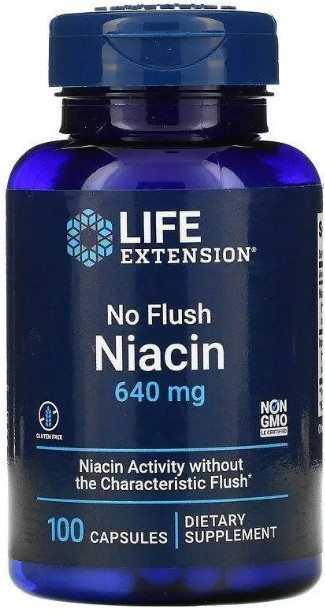 Ниацин (Витамин В3) Life Extension No Flush Niacin 640 мг 100 капс Киев - изображение 1