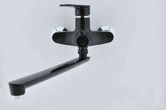 Змішувач для ванни PLAMIX OSCAR-006 (без шланга та лійки), пластиковий чорний Харків